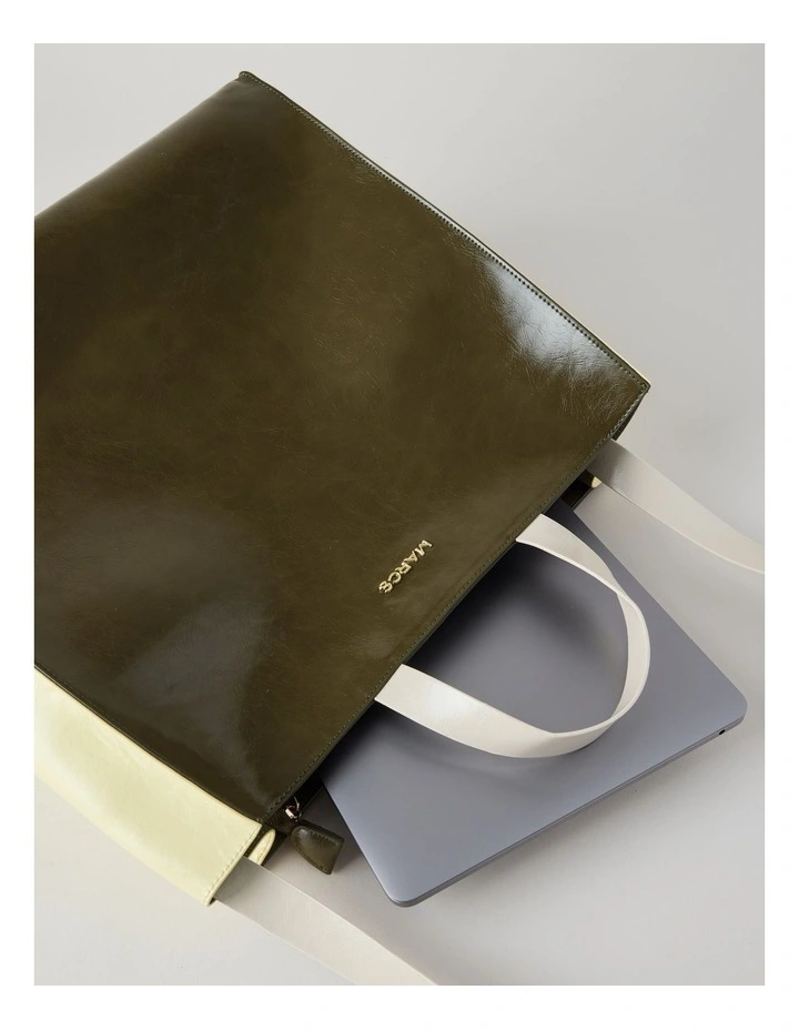 Granada Tote Bag in Olive Combo image 5