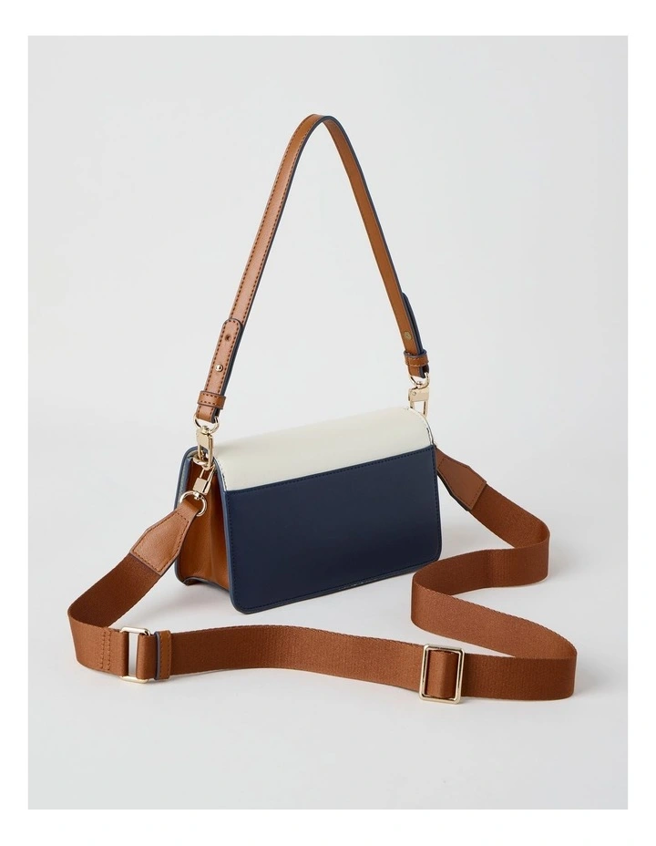 Lyon Shoulder Bag in Vanilla and Navy image 3