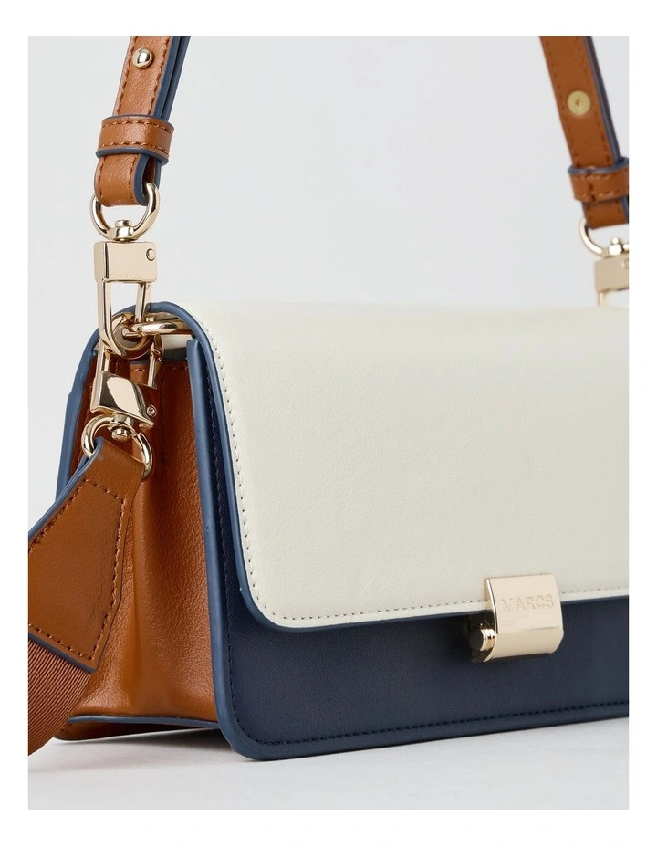 Lyon Shoulder Bag in Vanilla and Navy image 4