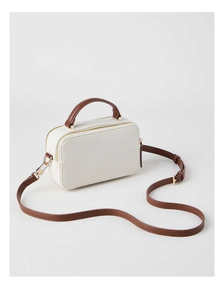 Manchester Crossbody Bag in Natural and Choc image 3