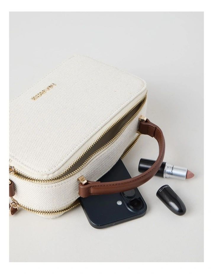 Manchester Crossbody Bag in Natural and Choc image 4