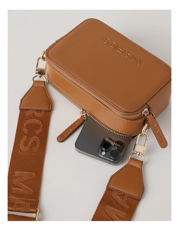 Budapest Camera Crossbody Bag In Tan image 2