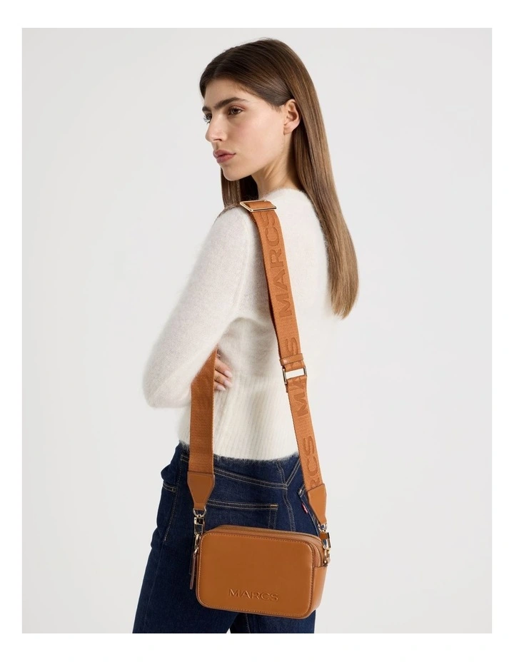 Budapest Camera Crossbody Bag In Tan image 2