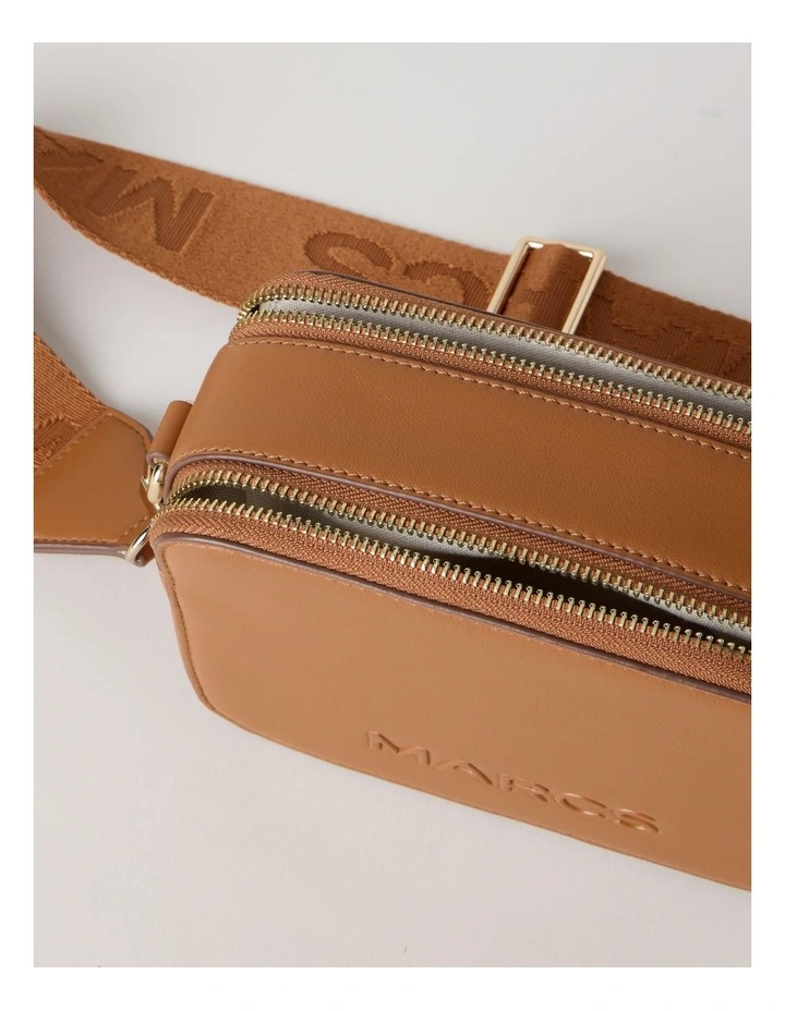 Budapest Camera Crossbody Bag In Tan image 5