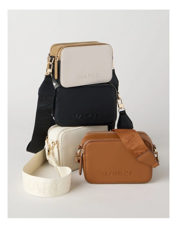 Budapest Camera Crossbody Bag In Tan image 6