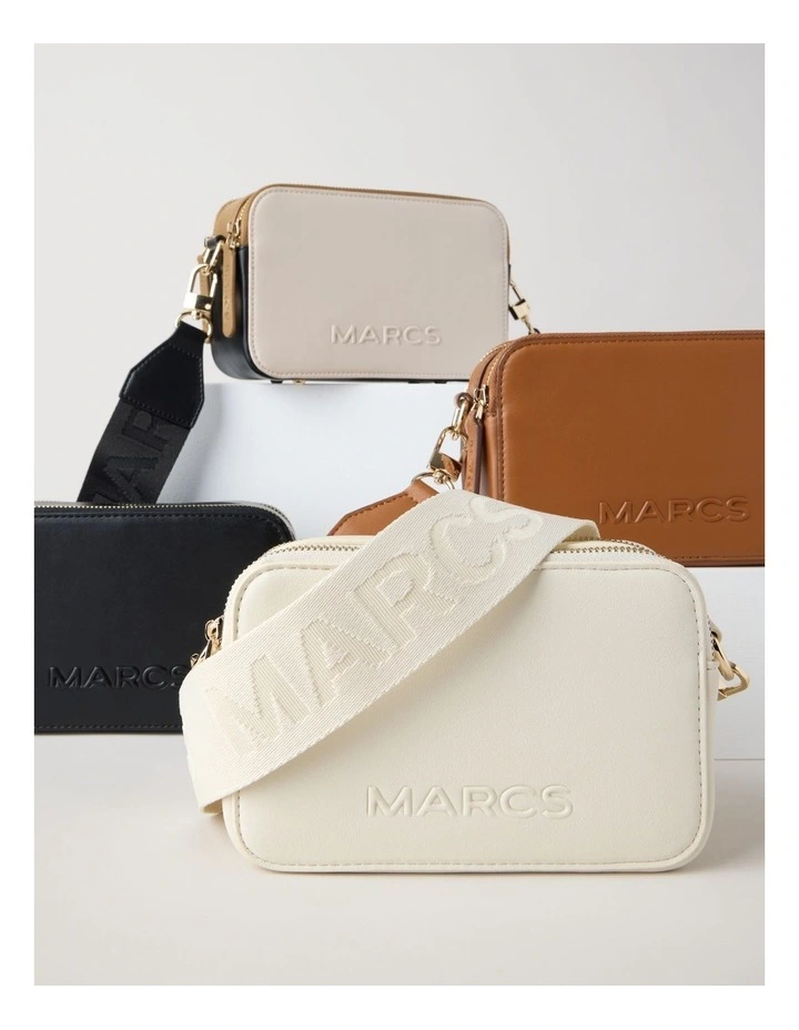 Budapest Camera Crossbody Bag In White image 2