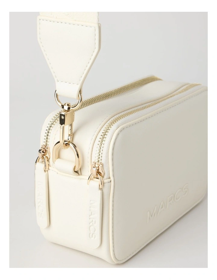 Budapest Camera Crossbody Bag In White image 5