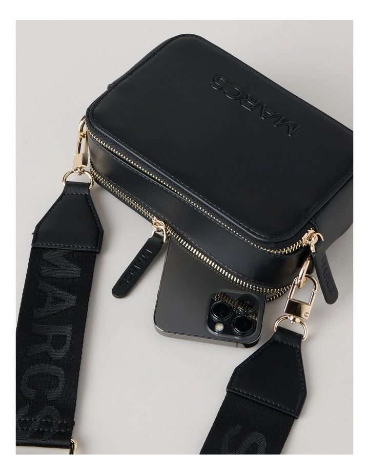 Budapest Camera Crossbody Bag in Black image 2
