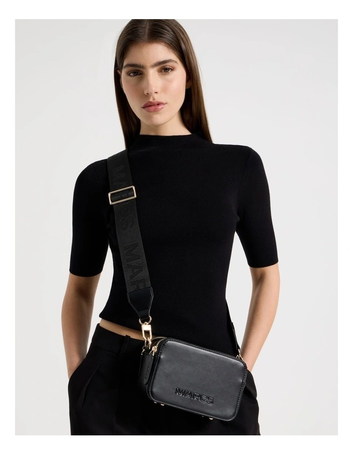Budapest Camera Crossbody Bag in Black image 2