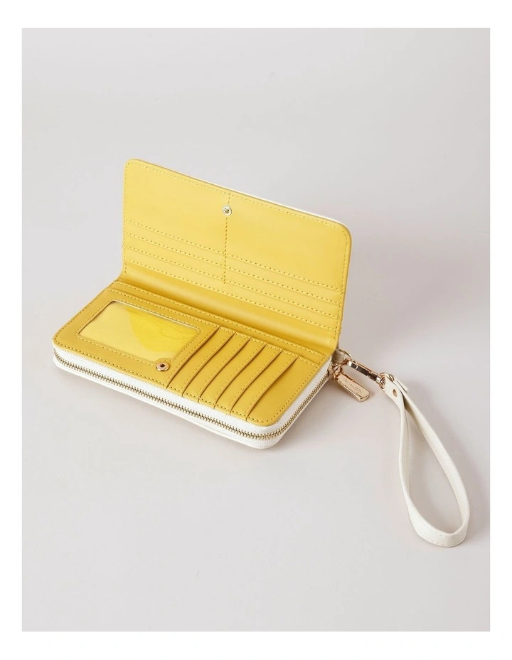 Dubrovnik Large Zip Around Wallet in Vanilla image 3