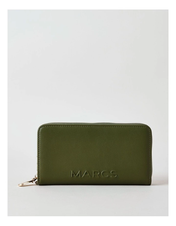 Dubrovnik Large Zip Around Wallet in Olive image 1