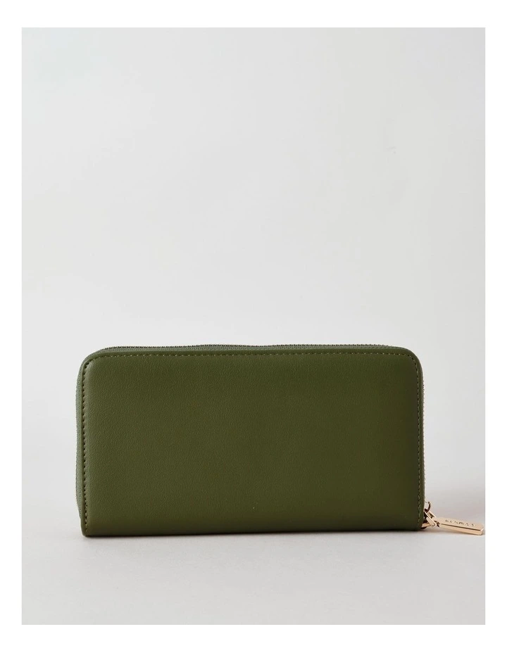 Dubrovnik Large Zip Around Wallet in Olive image 4