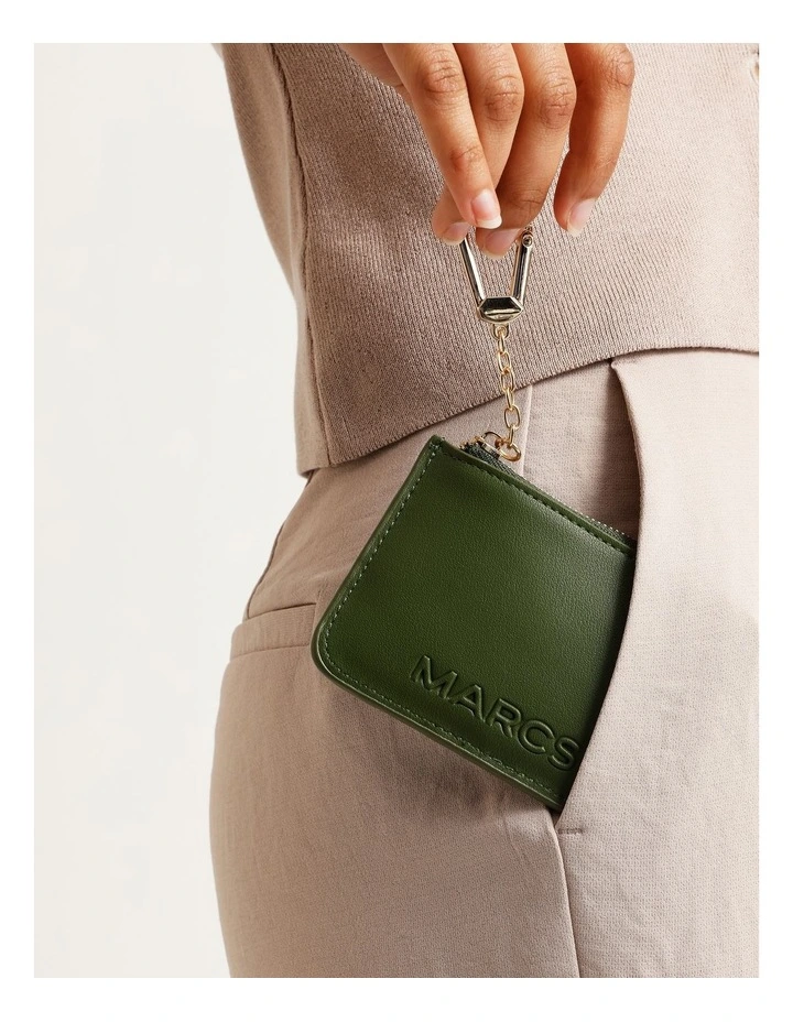 Tropea Credit Card Holder in Olive image 2