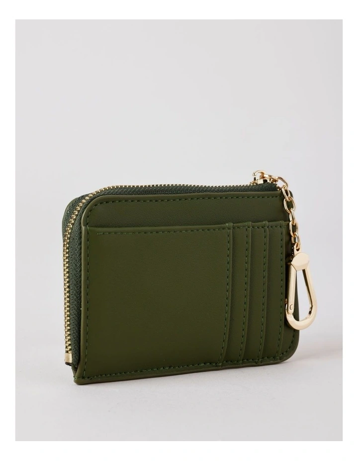Tropea Credit Card Holder in Olive image 3