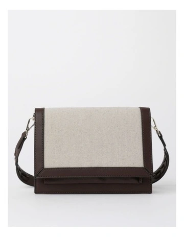 Tulsa Shoulder Bag in Chocolate/Natural