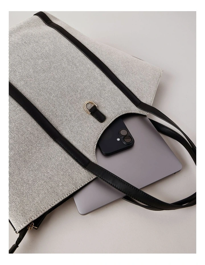 Columbus Tote Bag in Black image 5