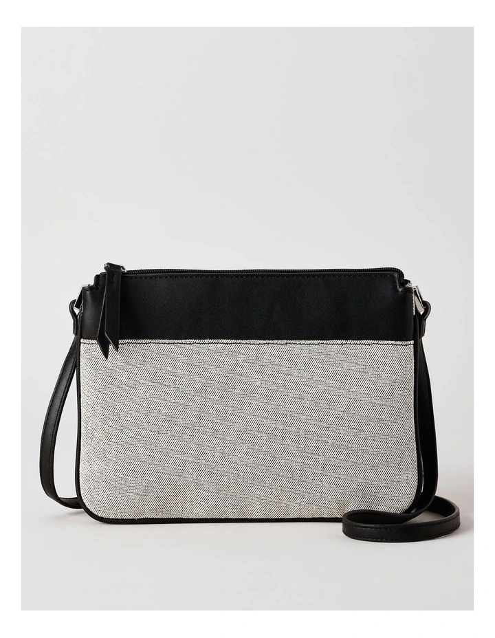 Bella Crossbody Bag in Black Canvas image 1