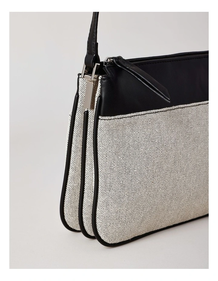 Bella Crossbody Bag in Black Canvas image 2