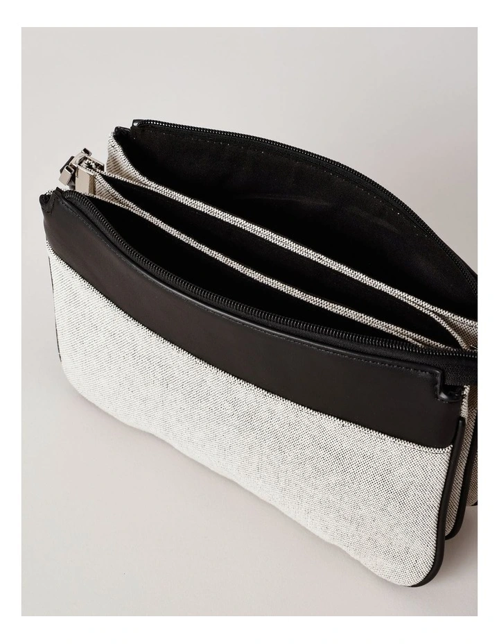 Bella Crossbody Bag in Black Canvas image 5