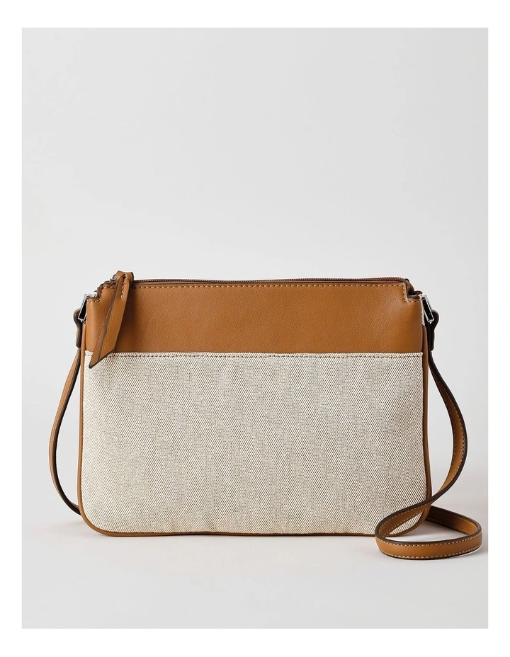 Bella Crossbody Bag in Tan Canvas image 1