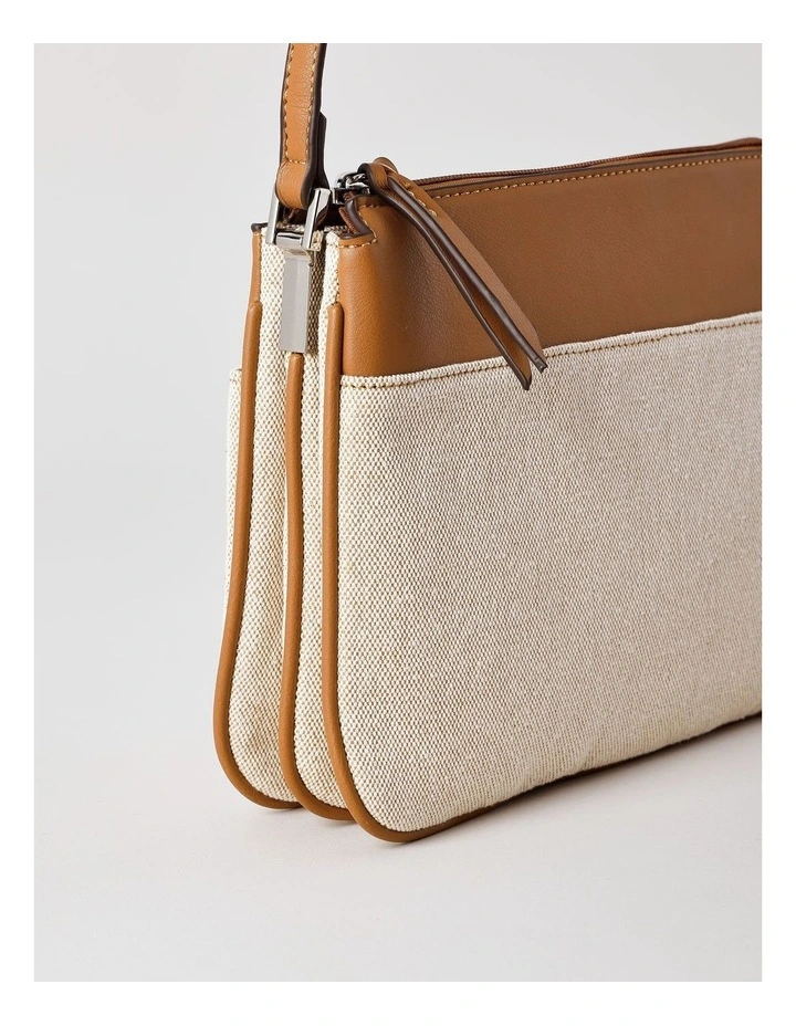 Bella Crossbody Bag in Tan Canvas image 3