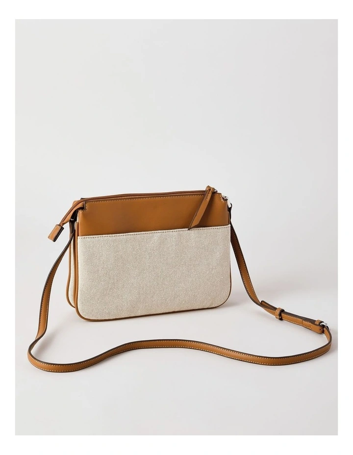 Bella Crossbody Bag in Tan Canvas image 7