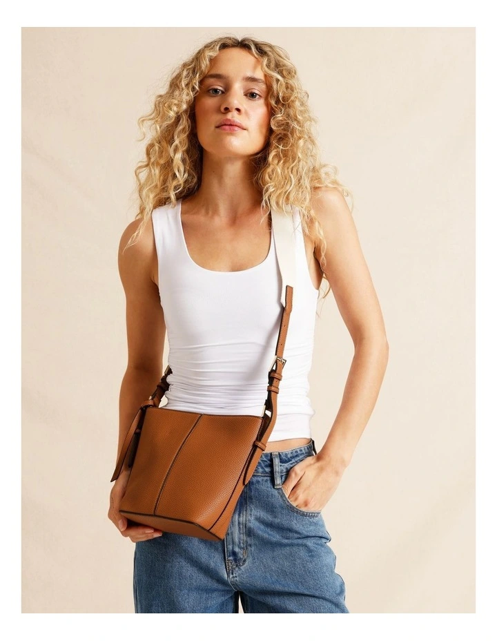 Plano Crossbody Bag in Tan image 2