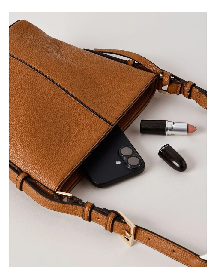 Plano Crossbody Bag in Tan image 3