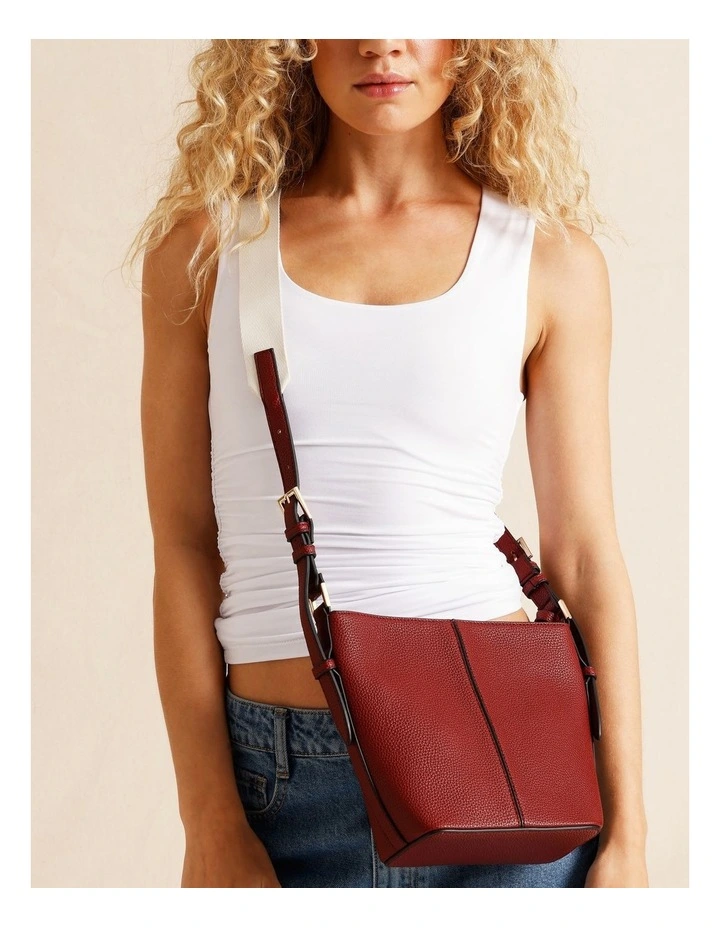 Plano Crossbody Bag in Raspberry image 4