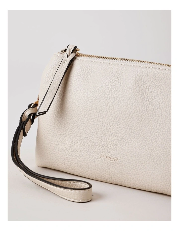 Mia Multi Gusset Crossbody Bag In Stone image 3