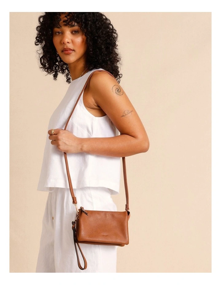 Mia Crossbody Bag in Tan image 2