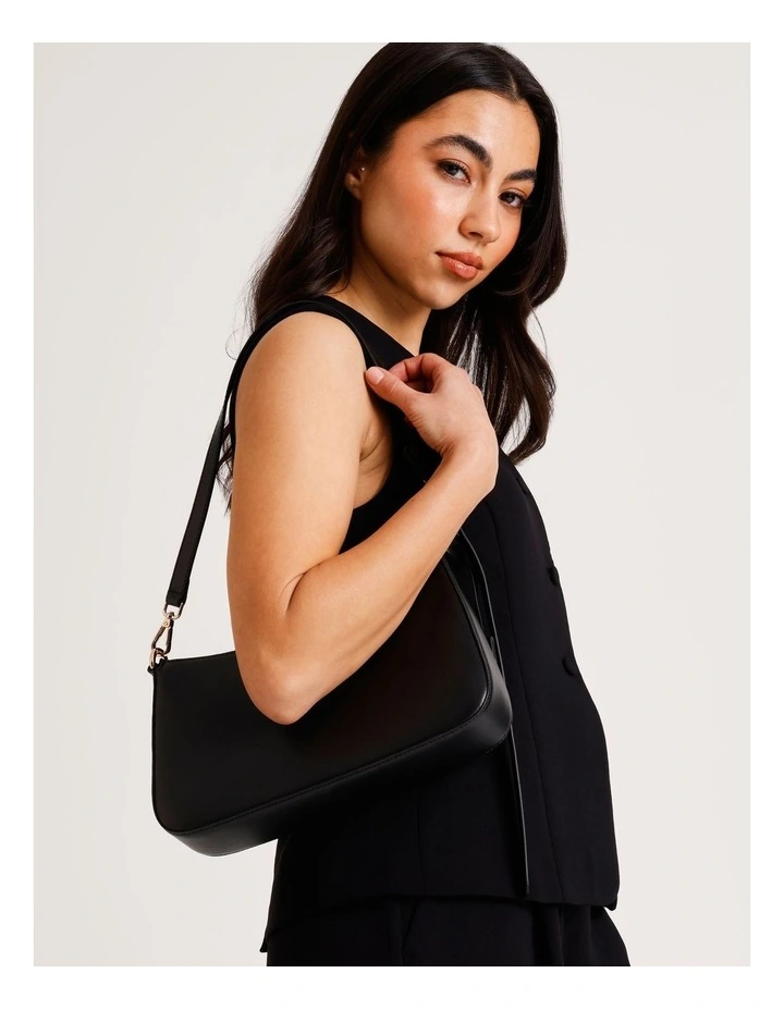 Athena Shoulder Bag in Black image 2