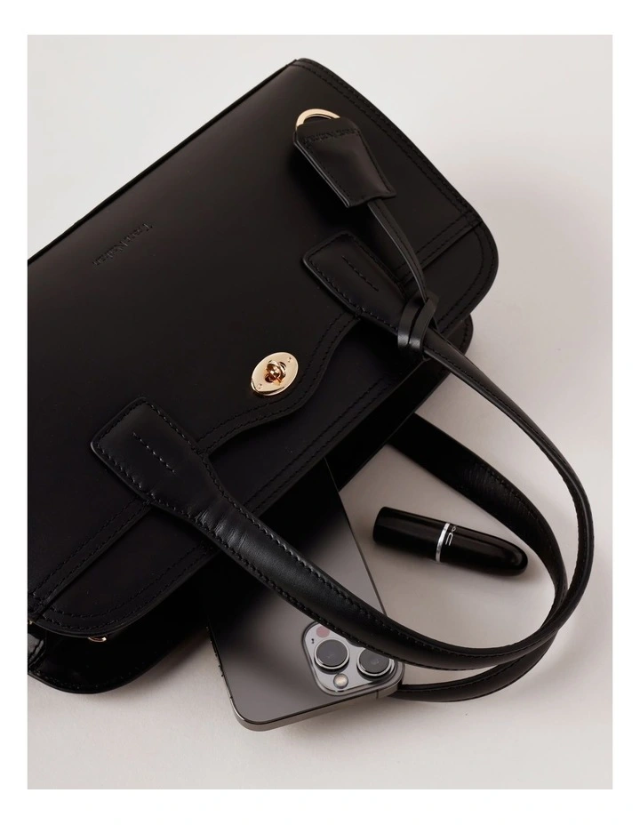 Penelope Bowler Bag in Black image 3