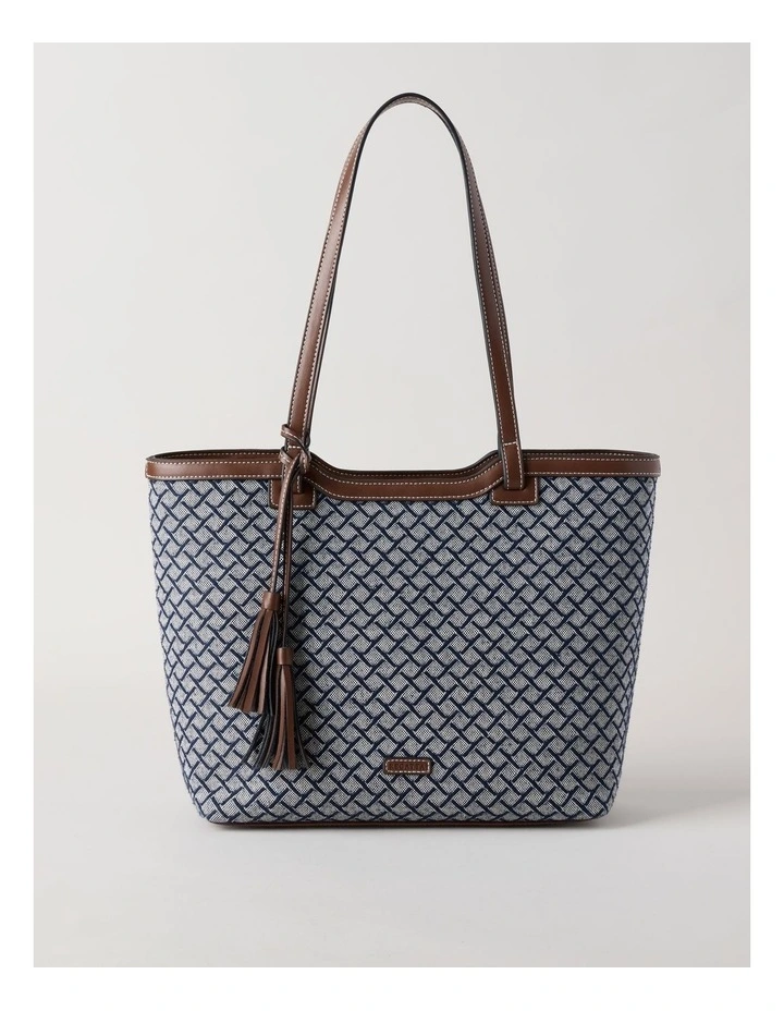 Meg Tote Bag in Navy Multi image 1