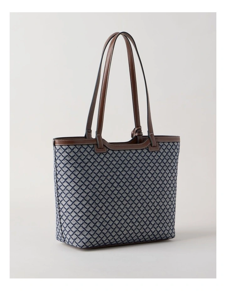 Meg Tote Bag in Navy Multi image 5