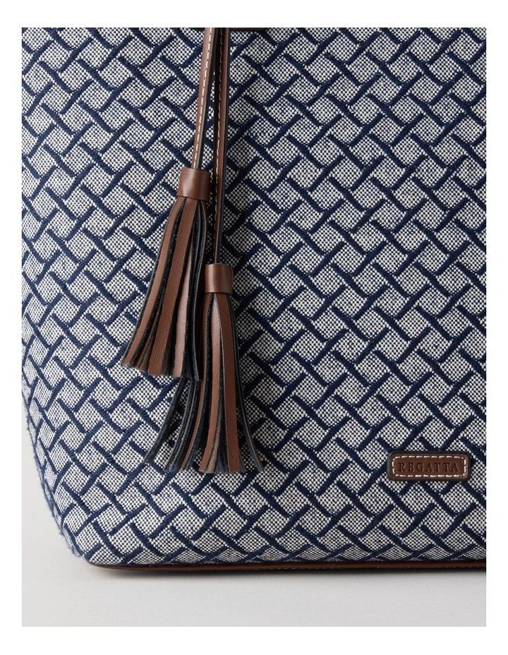 Meg Tote Bag in Navy Multi image 6
