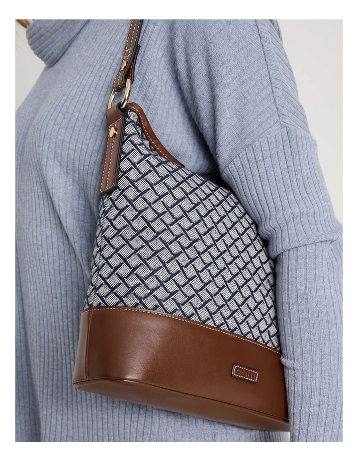 Meg Shoulder Bag in Navy Multi image 4