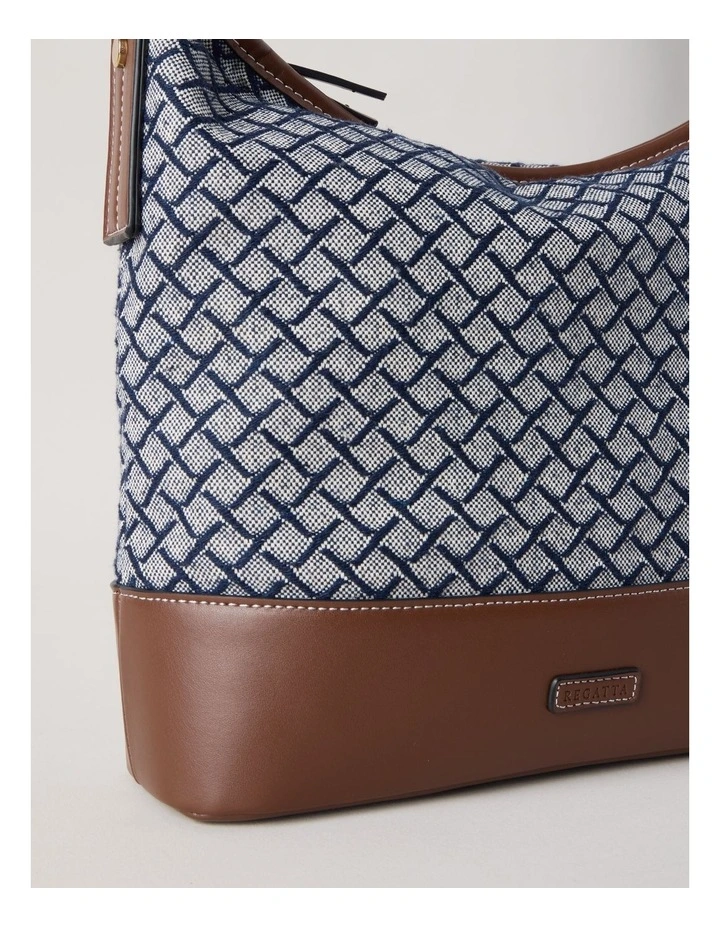 Meg Shoulder Bag in Navy Multi image 6