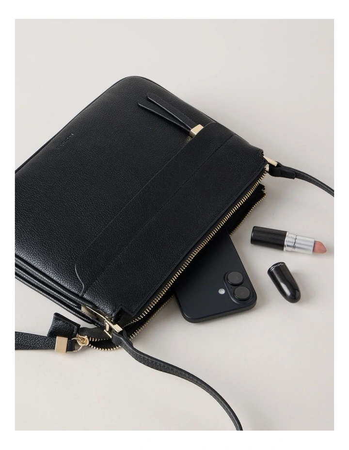 Riviera Crossbody Bag in Black image 2