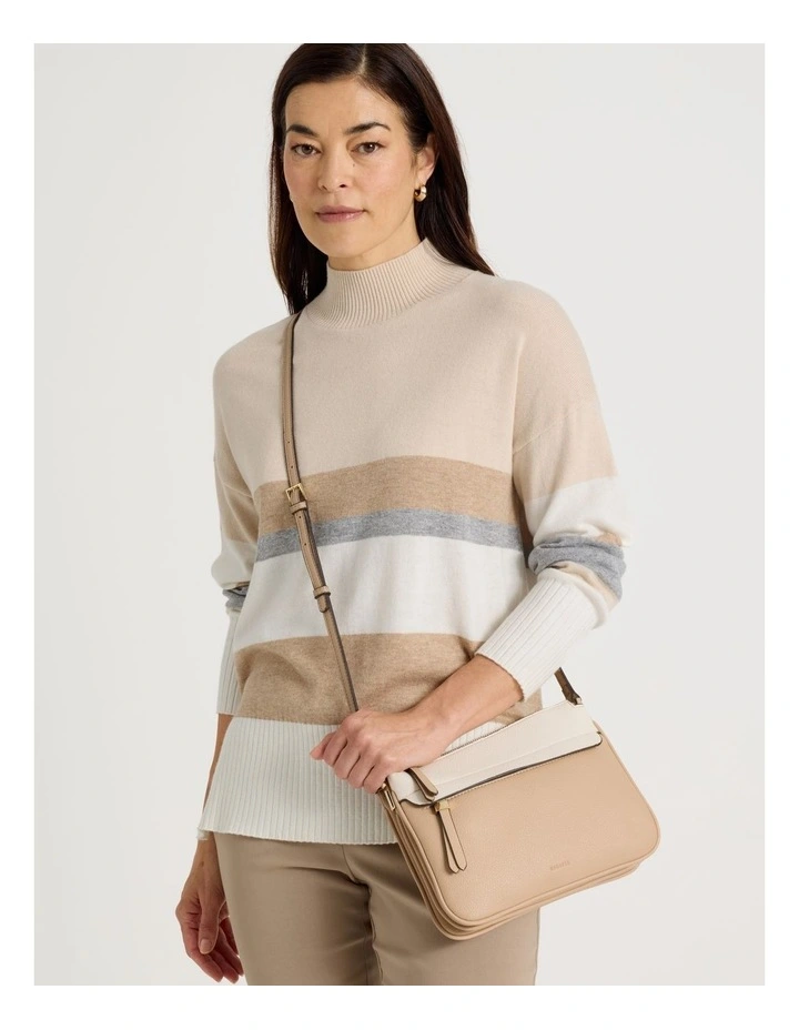 Riviera Crossbody Bag in Almond Combo image 2