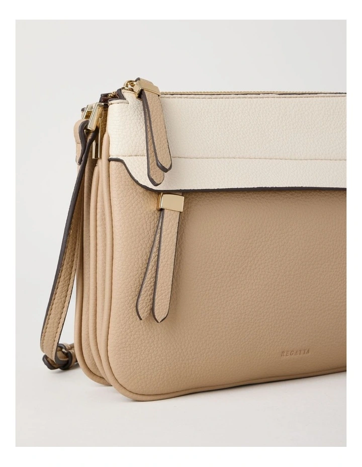 Riviera Crossbody Bag in Almond Combo image 3
