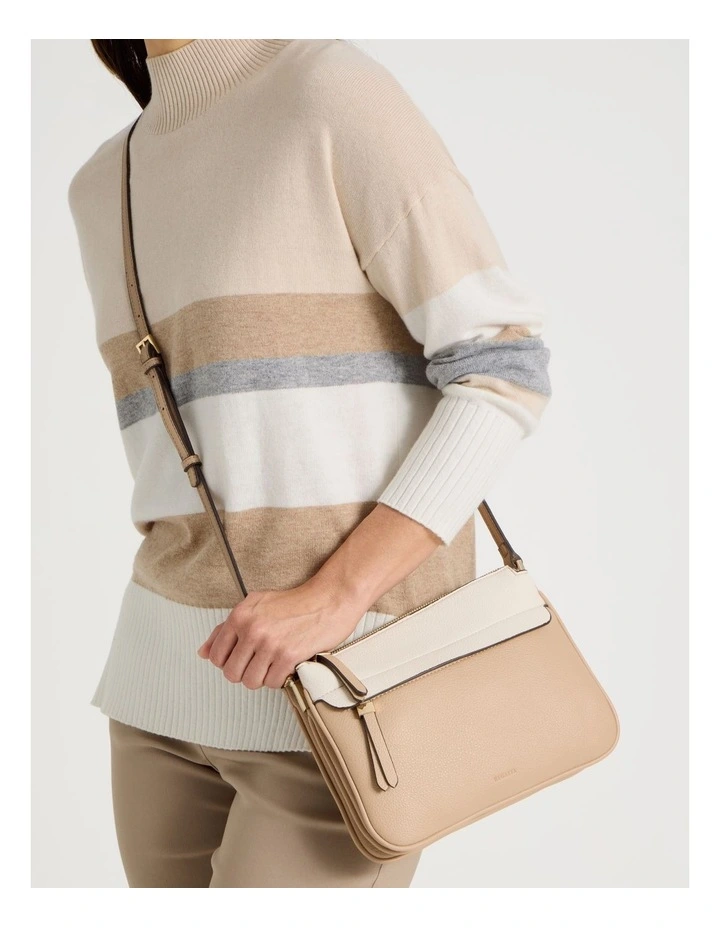 Riviera Crossbody Bag in Almond Combo image 4