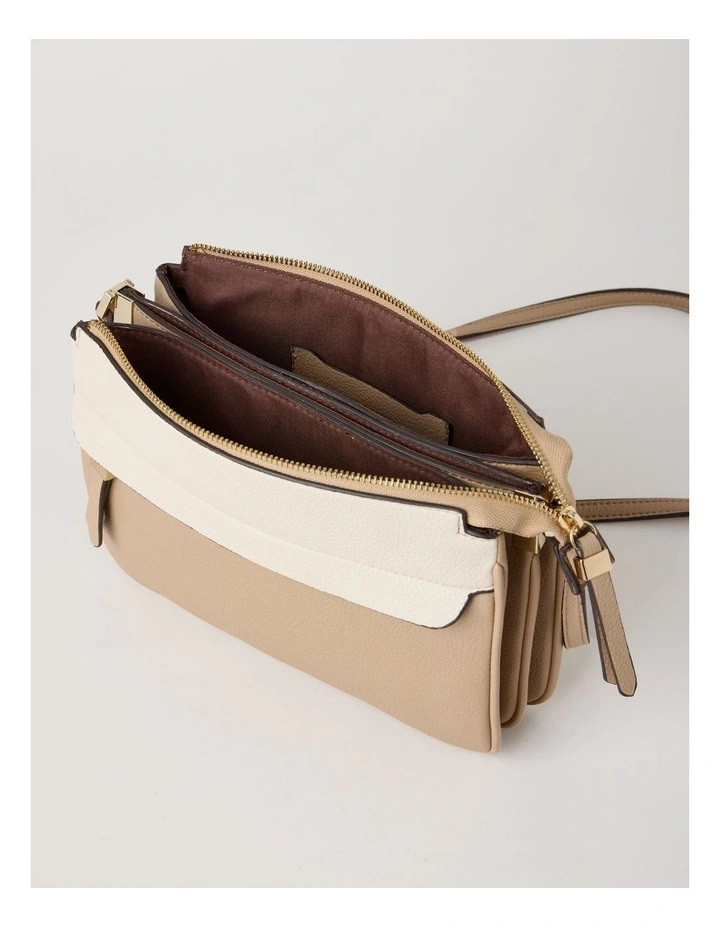 Riviera Crossbody Bag in Almond Combo image 6