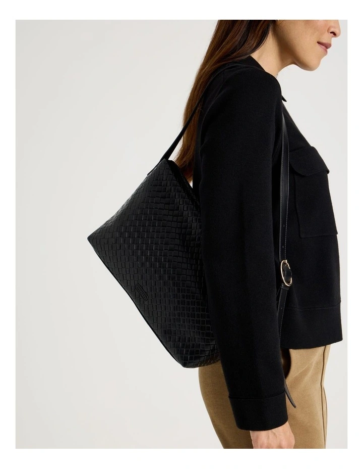 Carla Shoulder Bag in Black image 2
