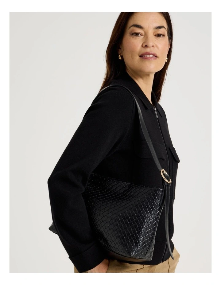 Carla Shoulder Bag in Black image 4