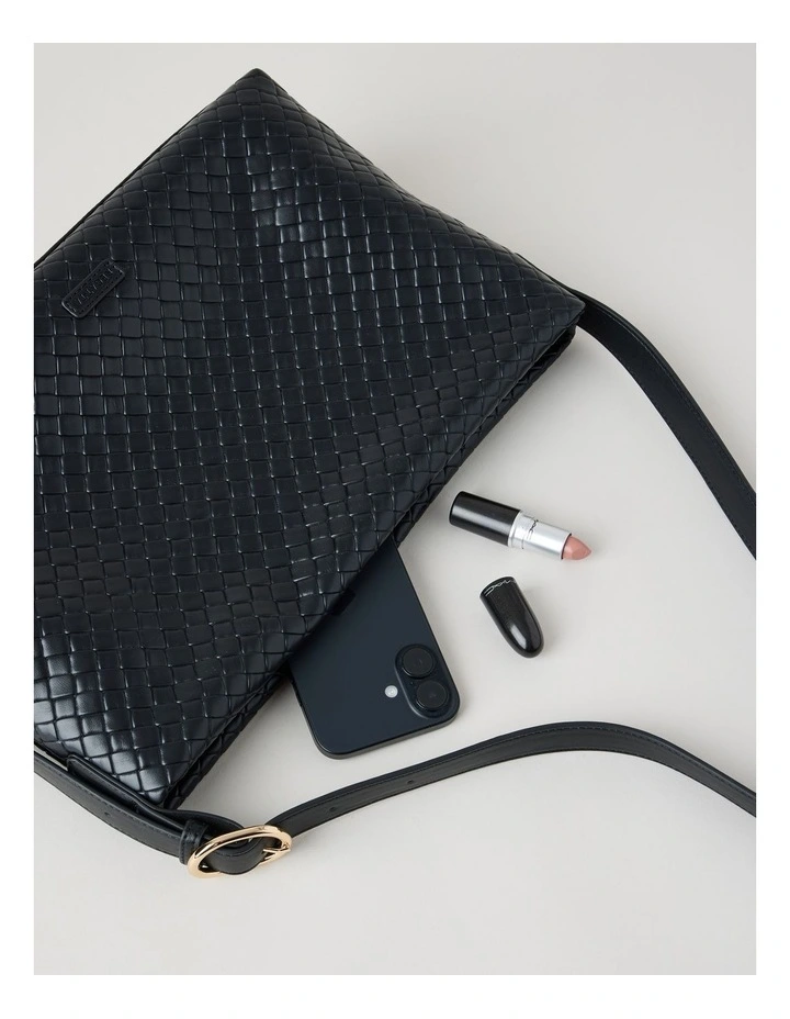 Carla Shoulder Bag in Black image 7