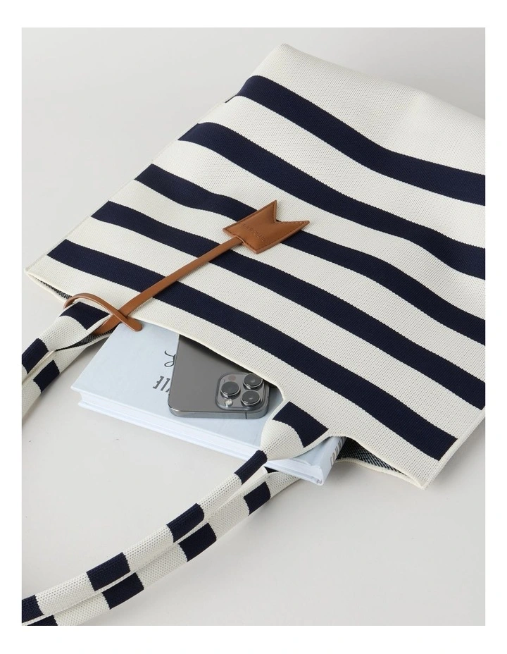 Vaucluse Tote Bag in Navy Stripe image 3