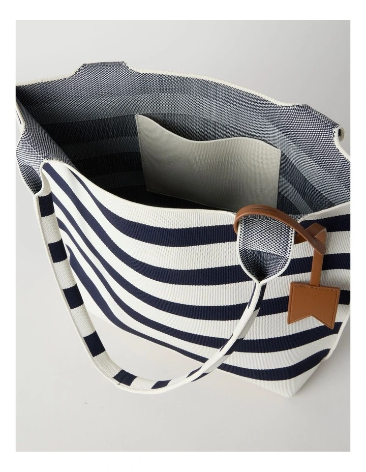 Vaucluse Tote Bag in Navy Stripe image 6
