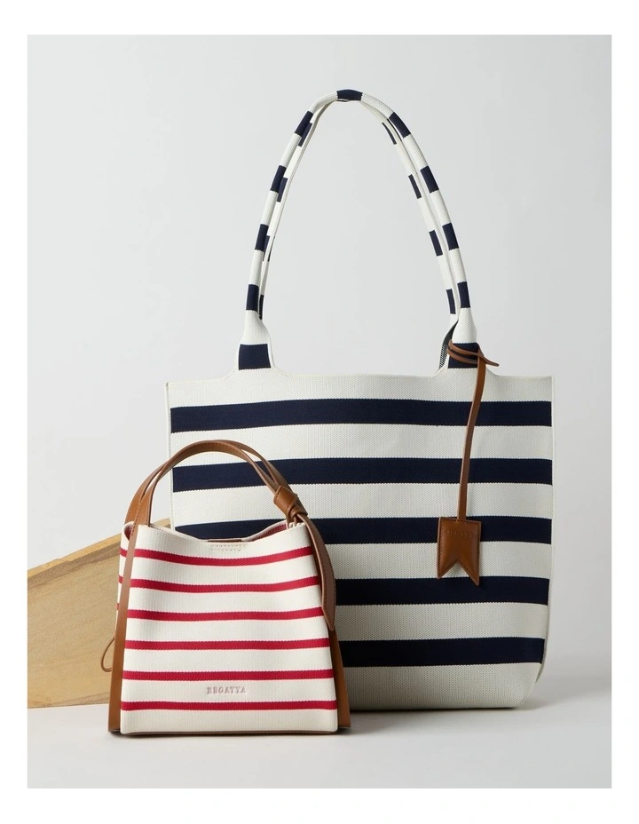 Vaucluse Tote Bag in Navy Stripe image 7