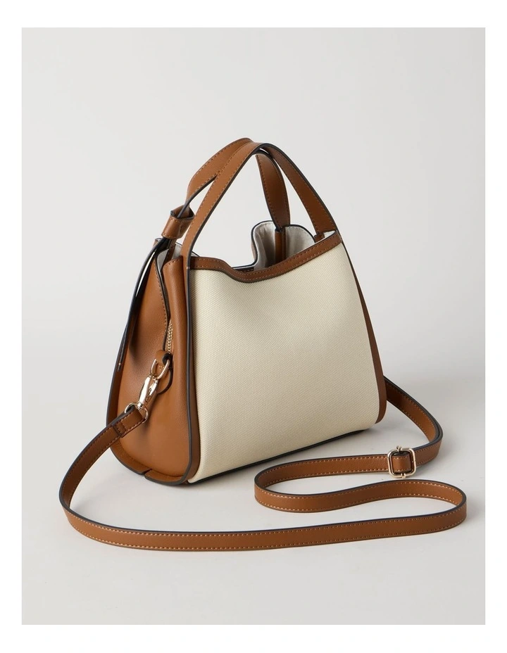 Bondi Crossbody Bag in Natural and Tan image 4